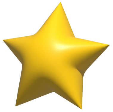 Sarı 3d yıldız simgesi.