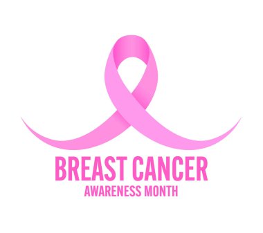 Kavisli pembe kurdele tasarımı. Meme Kanseri Bilinci Ay Kampanyası. Görüntü.