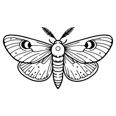 Balmumu Güve Hatası basit vektör çizim çizelgesi sanatı