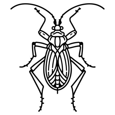 Wheel Bug basit vektör çizim çizelgesi sanatı