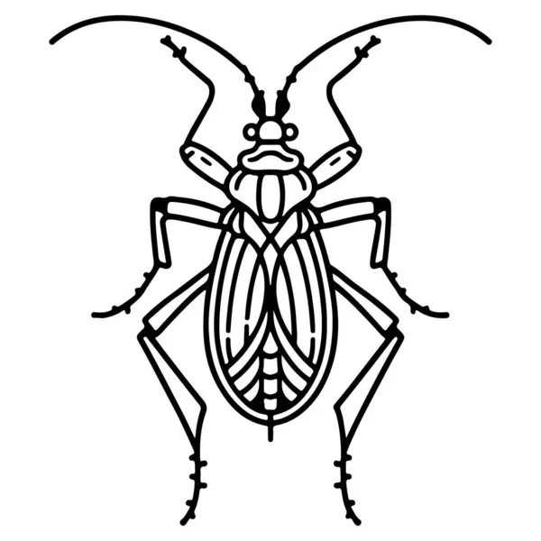 Wheel Bug basit vektör çizim çizelgesi sanatı