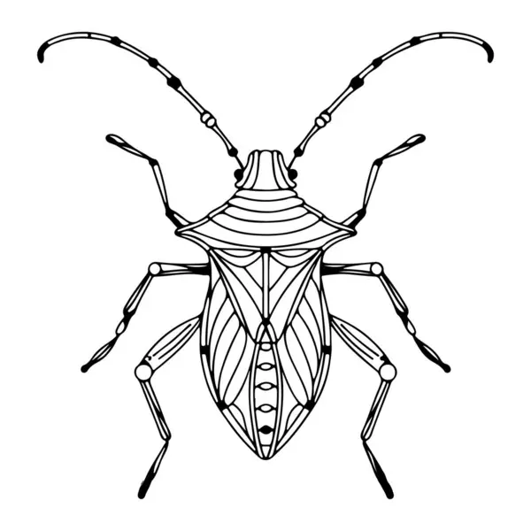 Wheel Bug basit vektör çizim çizelgesi sanatı