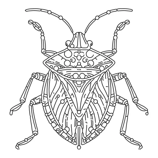 Wheel Bug basit vektör çizim çizelgesi sanatı