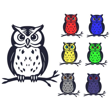 Owl Icon vector art design clipart