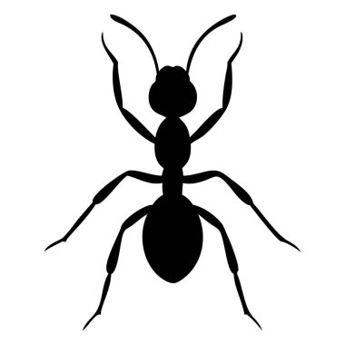 karınca böceği siyah veya siluet tek simge.