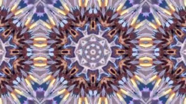 Soyut Kaleydoskopik Mandala Canlı Renkler ve Geometrik Desenler