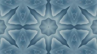 Teal ve Bej Geometrik Şekillerin Soyut Kaleydoskopik Deseni