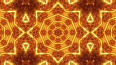 Altın Kaleydoskopik Patlama: Karmaşık Radyasyon Yıldızı Deseni