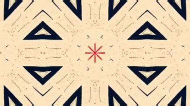 Soyut Kaleydoskop Deseni: Kırmızı, Siyah ve Bej Renkler