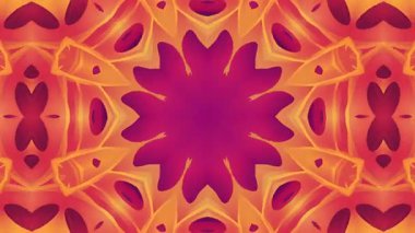 Kaleydoskopik Mandala ile Teal, Red ve Magenta Çiçek Örnekleri