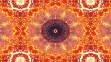 Neon Kaleydoskop: Canlı, simetrik dijital sanat fraktali.