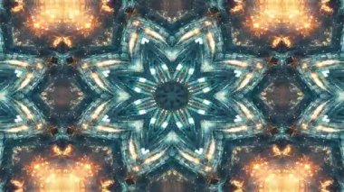 Soyut Kaleydoskopik Sıcak ve Serin Tonlarda Yıldız patlaması