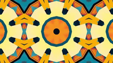 Yıldız patlaması ve iç içe geçmiş şekillerle soyut Geometrik Kaleydoskop