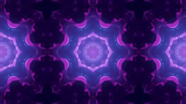 Soyut Kaleydoskopik Mavi ve Mor Renkler Deseni