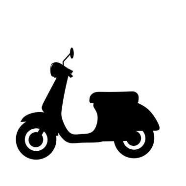 Scooter taşıma simgesi vektör illüstrasyon grafik tasarımı