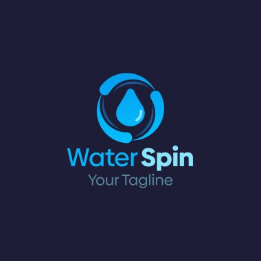 su sıçrama vektör logo tasarım şablonu