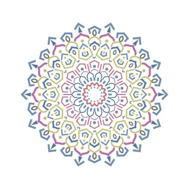mandala süsü dekoratif izole edilmiş simge