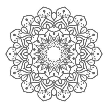 Boyama kitabı için yuvarlak süsleme.