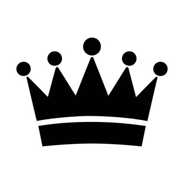 Crown Silhouette. Vektör İllüstrasyonu. Beyaz Arkaplanda