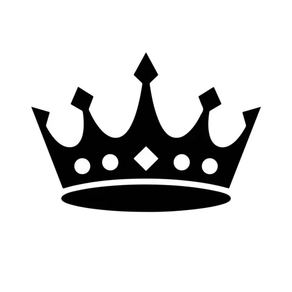 Crown Silhouette. Vektör İllüstrasyonu. Beyaz Arkaplanda