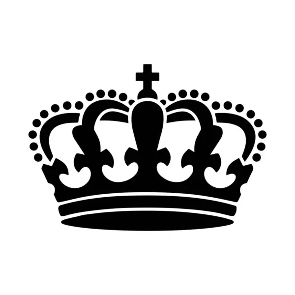Crown Silhouette. Vektör İllüstrasyonu. Beyaz Arkaplanda