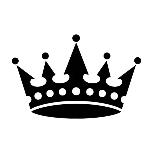 Crown Silhouette. Vektör İllüstrasyonu. Beyaz Arkaplanda