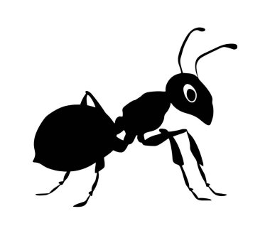 Karınca Simgesi Vektör İllüstrasyonu. Beyaz Arkaplanda İzole Edilmiş. 