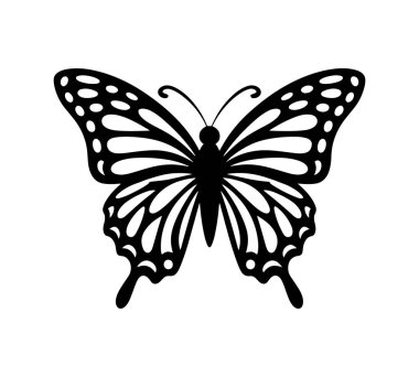 Kelebek silueti simgeleri Vektör Resimleri 
