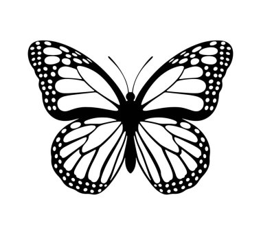 Kelebek silueti simgeleri Vektör Resimleri 