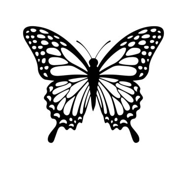 Kelebek silueti simgeleri Vektör Resimleri 