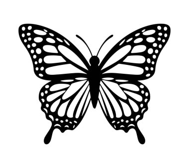 Kelebek silueti simgeleri Vektör Resimleri 