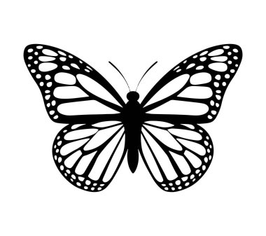 Kelebek silueti simgeleri Vektör Resimleri 