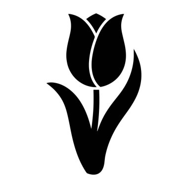 Lale Çiçeği Silüeti Simge Vektör ResmiComment 