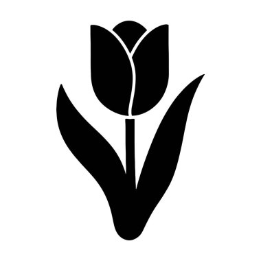 Lale Çiçeği Silüeti Simge Vektör ResmiComment 