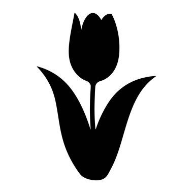 Lale Çiçeği Silüeti Simge Vektör ResmiComment 