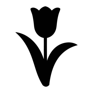 Lale Çiçeği Silüeti Simge Vektör ResmiComment 