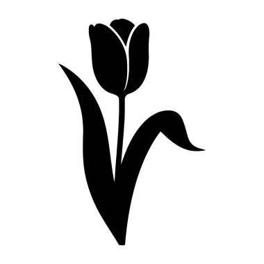 Lale Çiçeği Silüeti Simge Vektör ResmiComment 