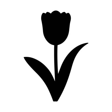 Lale Çiçeği Silüeti Simge Vektör ResmiComment 