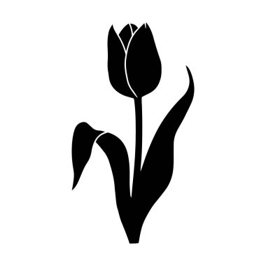 Lale Çiçeği Silüeti Simge Vektör ResmiComment 