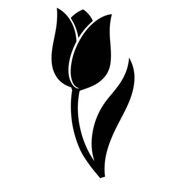 Lale Çiçeği Silüeti Simge Vektör ResmiComment 