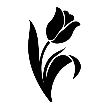 Lale Çiçeği Silüeti Simge Vektör ResmiComment 