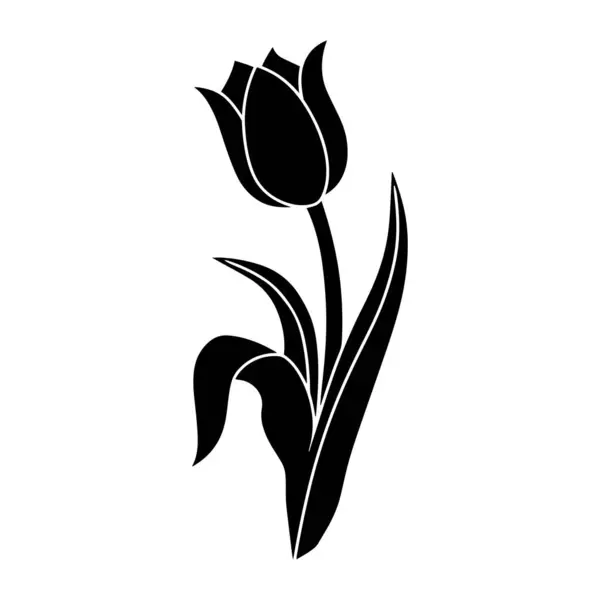 Lale Çiçeği Silüeti Simge Vektör ResmiComment 