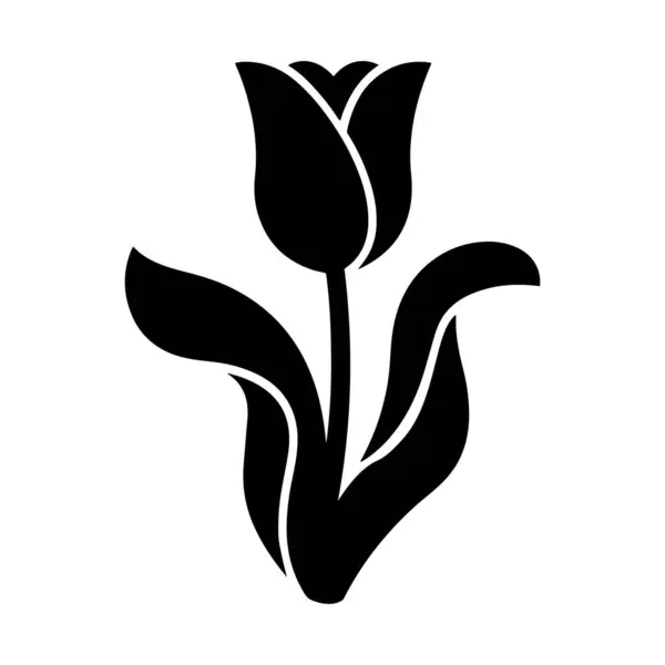 Lale Çiçeği Silüeti Simge Vektör ResmiComment 