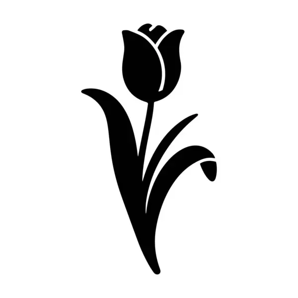 Lale Çiçeği Silüeti Simge Vektör ResmiComment 