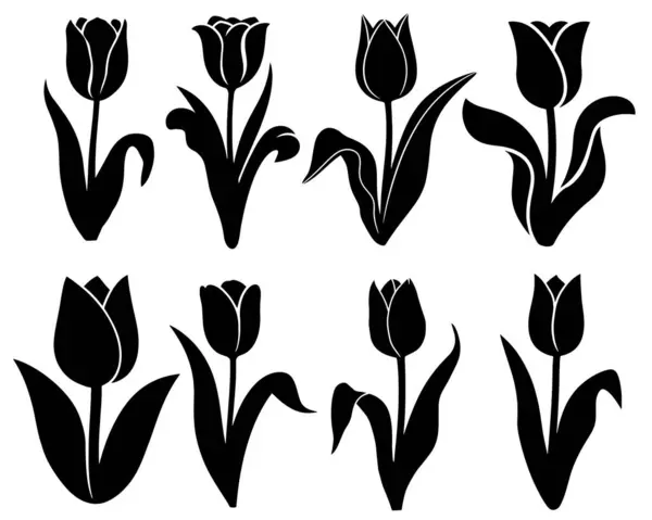 Lale Çiçeği Silüeti Simge Vektör ResmiComment 