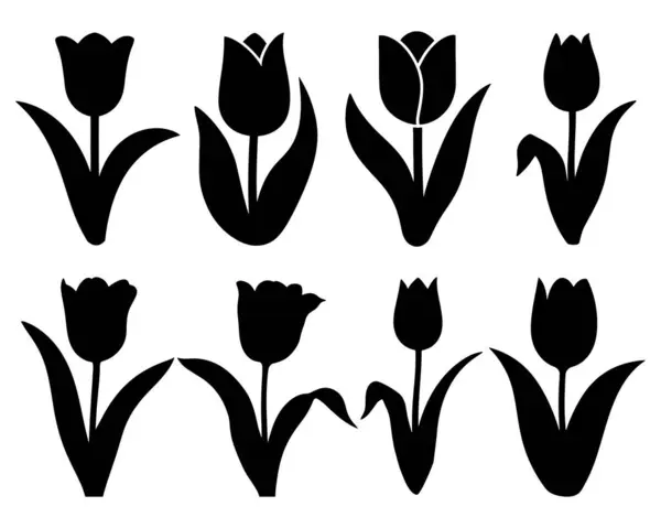 Lale Çiçeği Silüeti Simge Vektör ResmiComment 