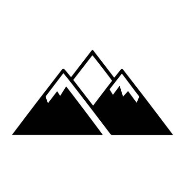 Beyaz arkaplanda dağ silueti simgeleri Vektör Resimleri