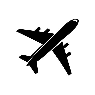Uçak silueti simgesi Vektör İllüstrasyonu