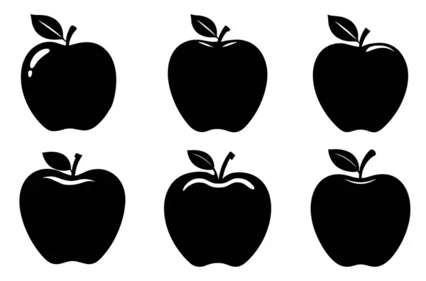 Beyaz arkaplanda Apple Simgesi vektör çizimleri