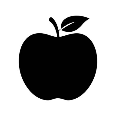 Beyaz arkaplandaki Apple vektör siluetleri. Logolar, simgeler, baskılar ve dijital projeler için uygun.